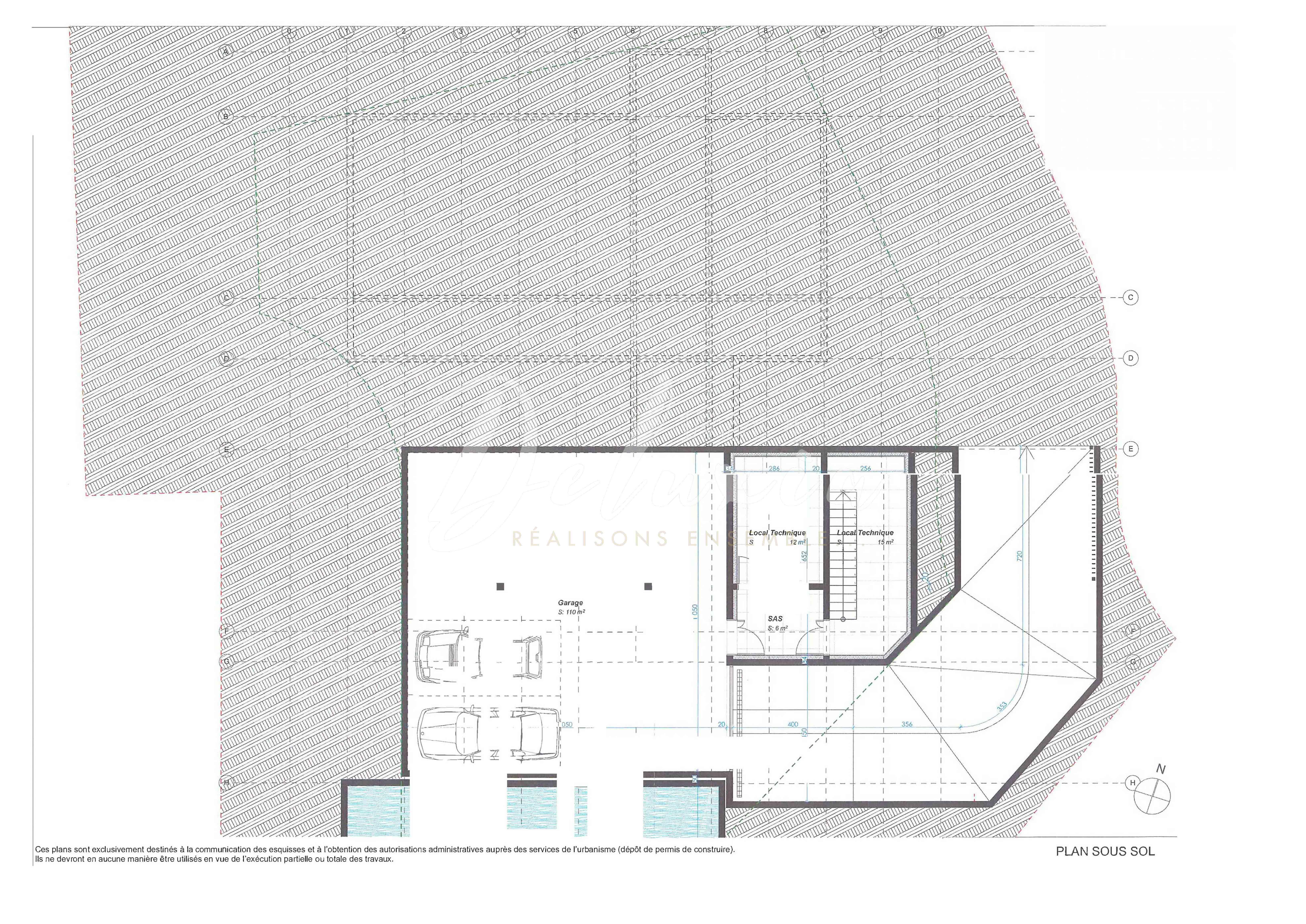 Plan sous-sol d'une propriété à Saint-Raphaël 