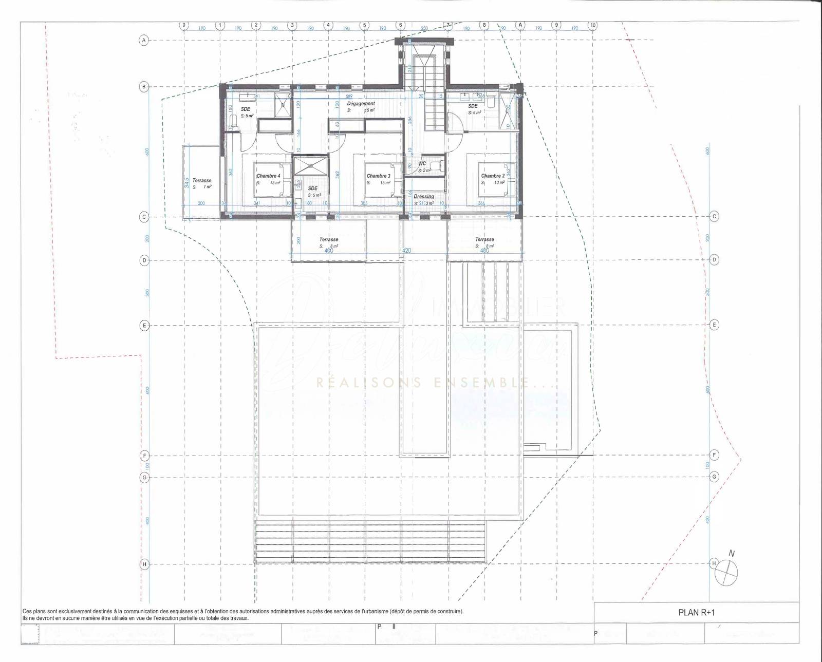 Plan étage d'une maison neuve à Saint-Raphaël 